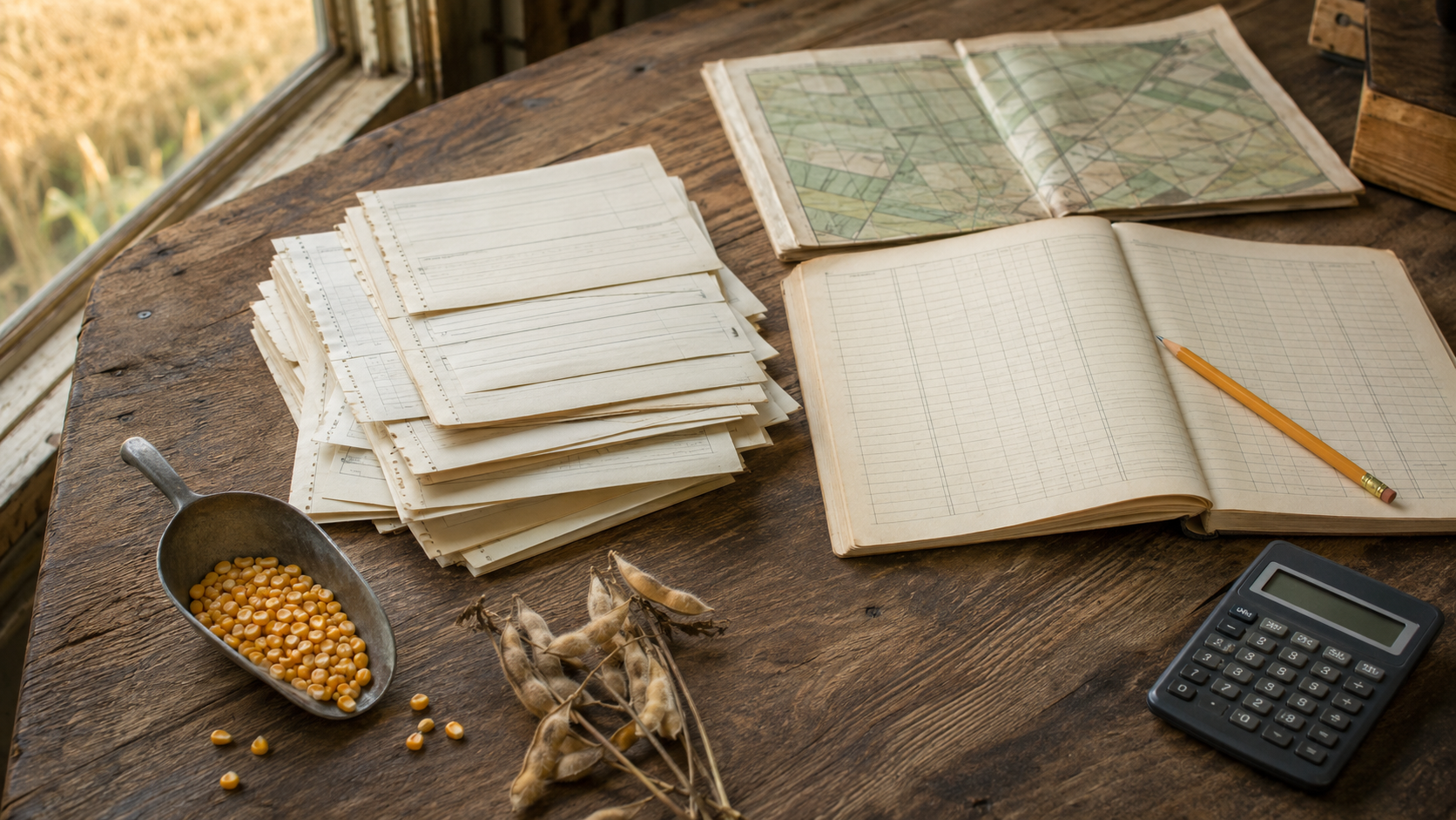 Actual Production History crop insurance records with farm yield documents