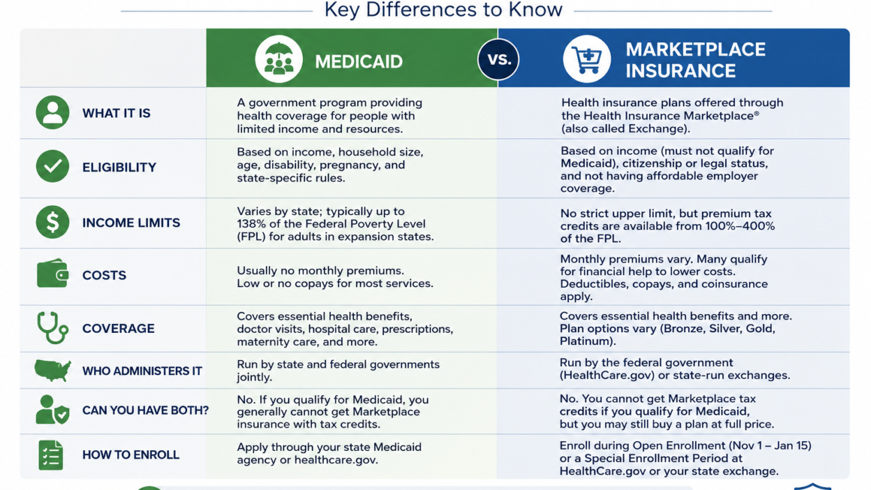 Medicaid vs Marketplace Insurance